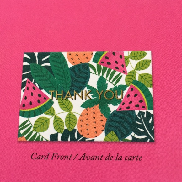 Tropical Watermelon Thank You Notes Cards Set of 12 Blank Correspond envel NWT - Picture 9 of 16